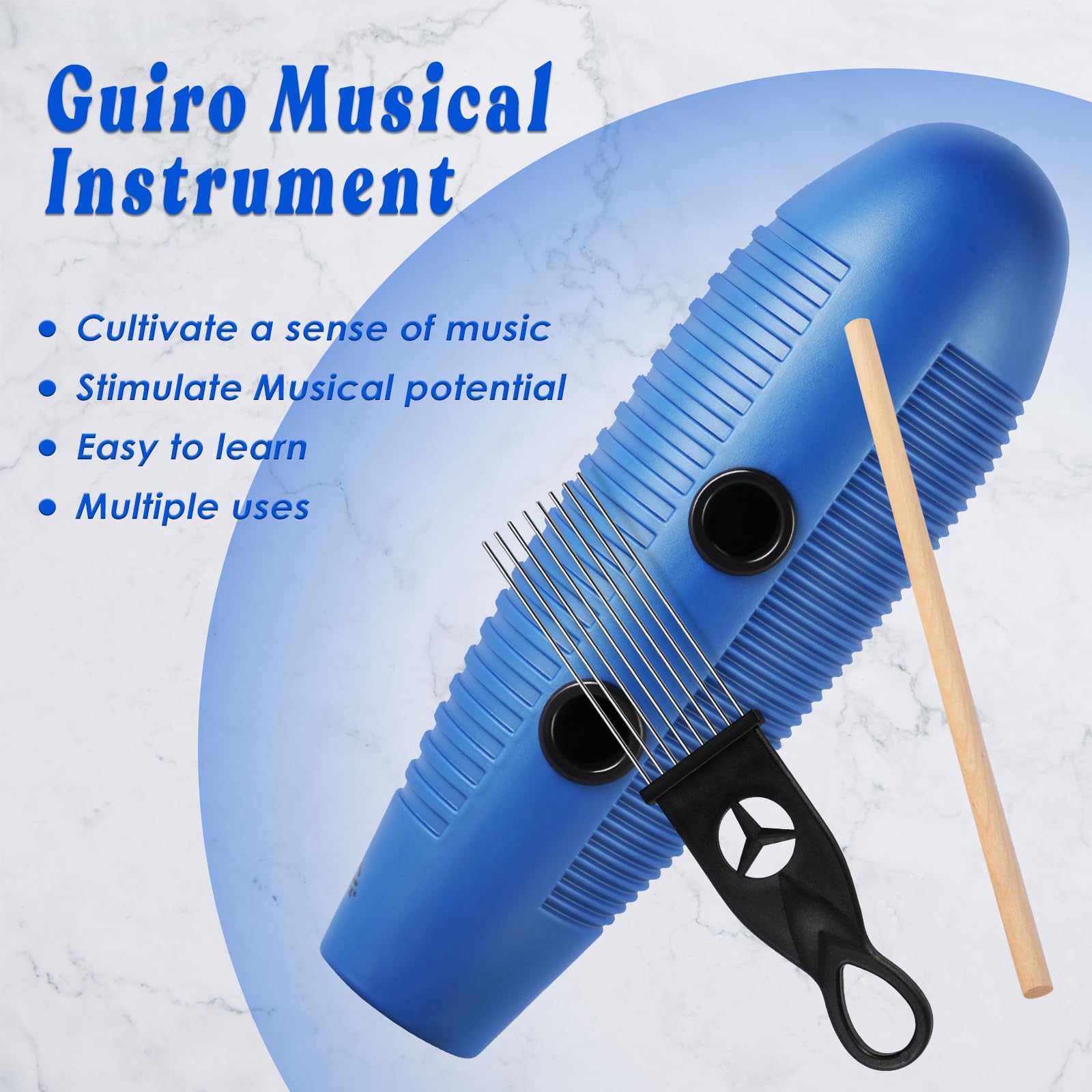 Amazon | EASTROCK Guiro Instruments 3.9インチ×13インチ ラテン